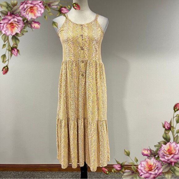 Girl Floral Sleeveless Dress with straps size large - Picture 1 of 11